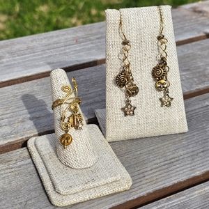 Handmade ring/ earring set